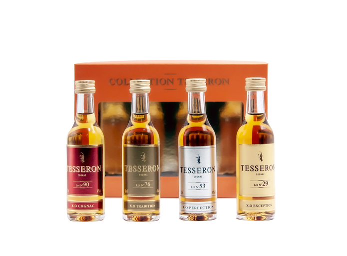 Cognac Tesseron 4-Pack XO Collection (5Cl Bottles Of 90, 76, 53, 29)